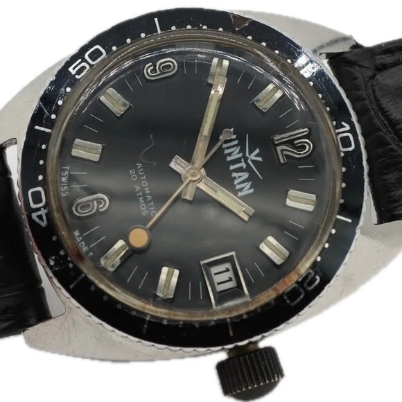 Vintage Vintan Substar w Lollipop Hand Men's Automatic Wristwatch Swiss Steel - Picture 4 of 5